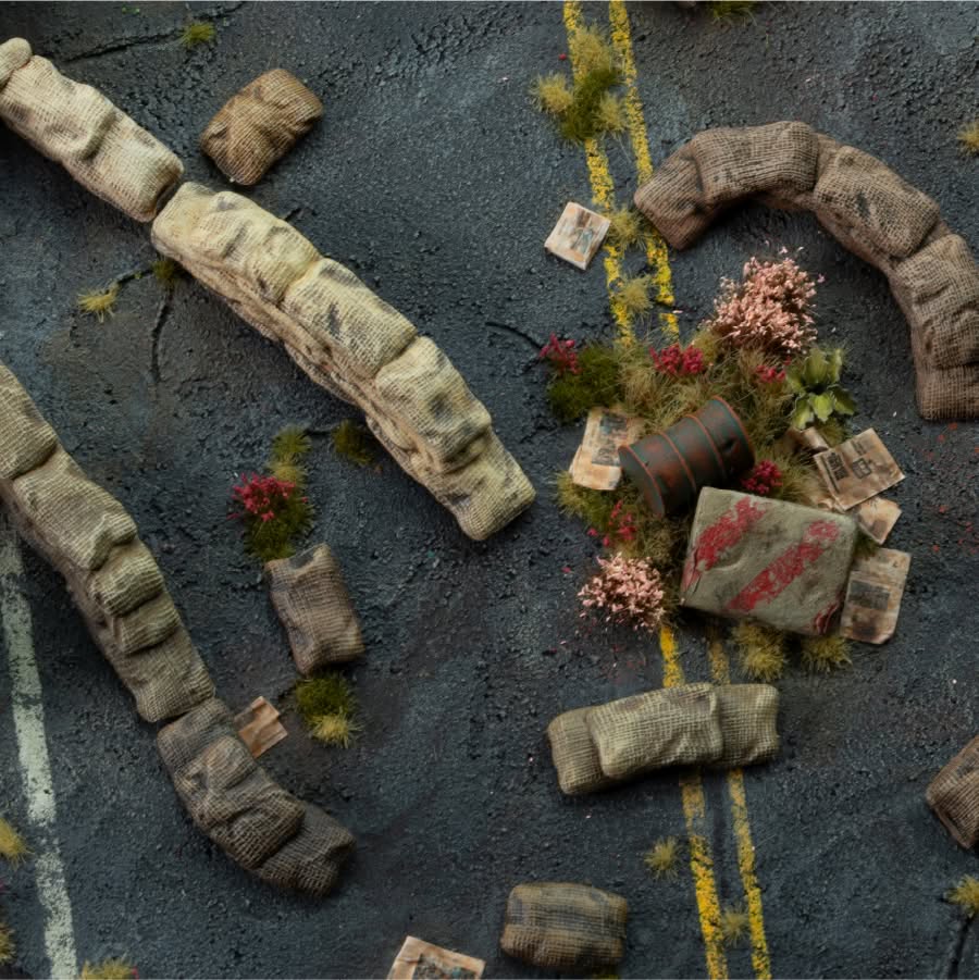 Gamers Grass - Basing Bits - Sandbag Barricades (GGBB-SB)
