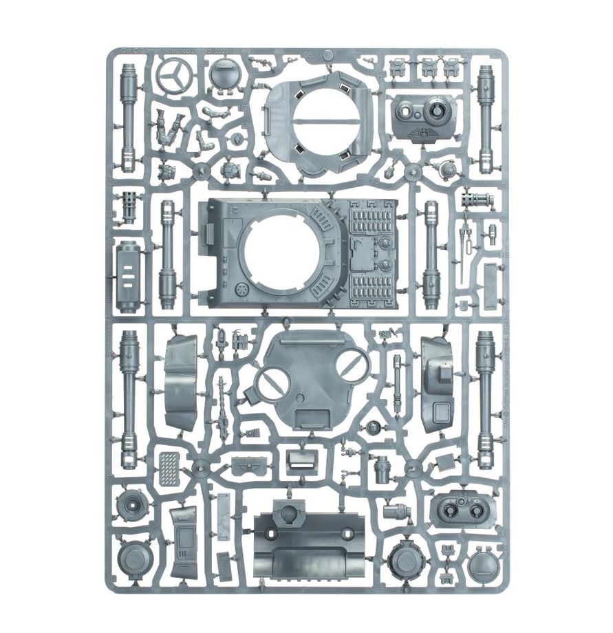Warhammer 40k Astra Militarum Rogal Dorn Battle Tank on sprue | AusHobby - view 2