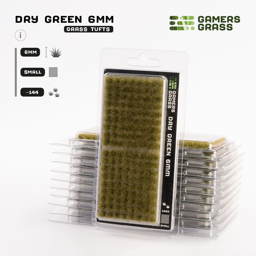Gamers Grass - Dry Green 6mm - Small (GG6-DGS)