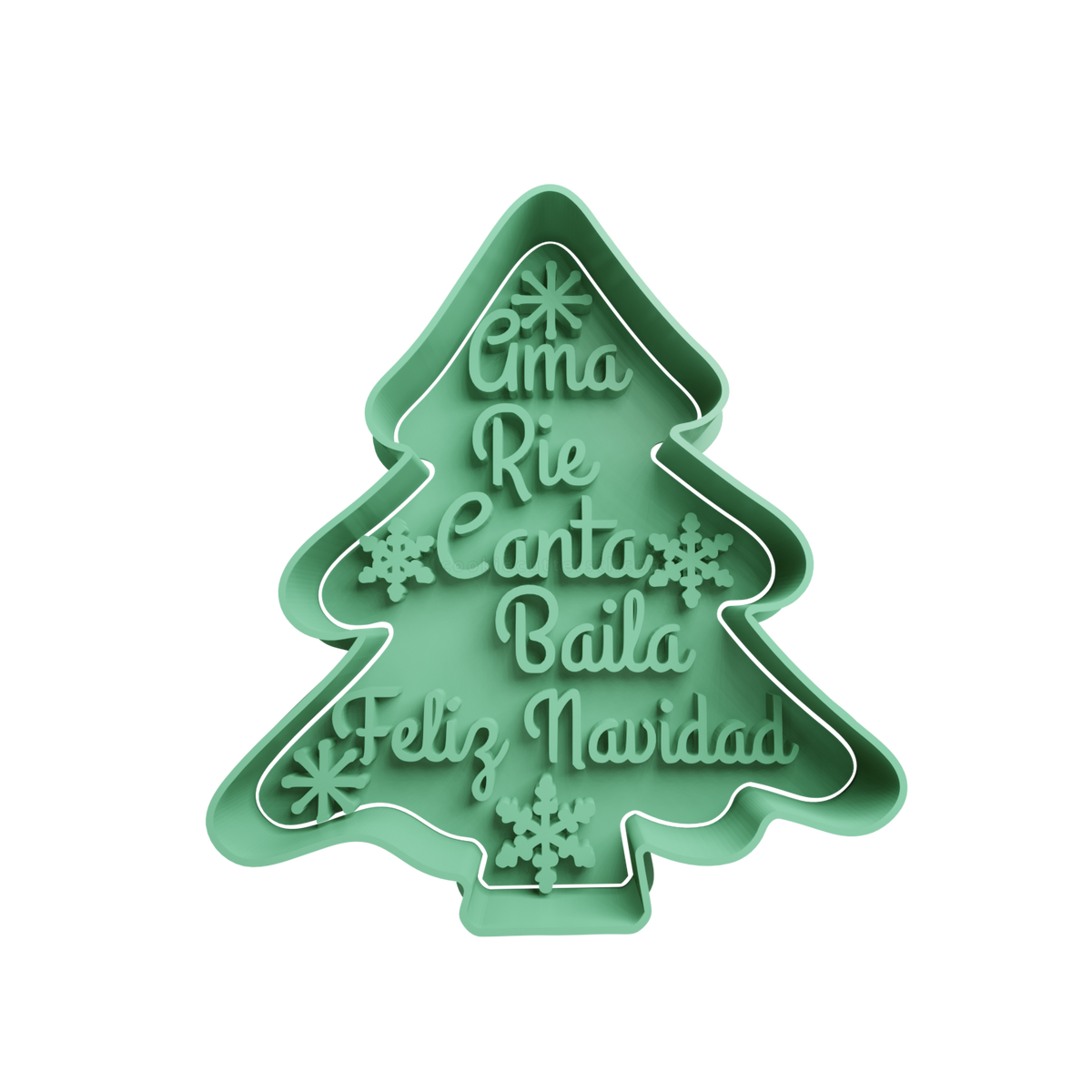 Christmas Tree Cookie Cutter - Style 2 - 3D printed Christmas cookie cutter