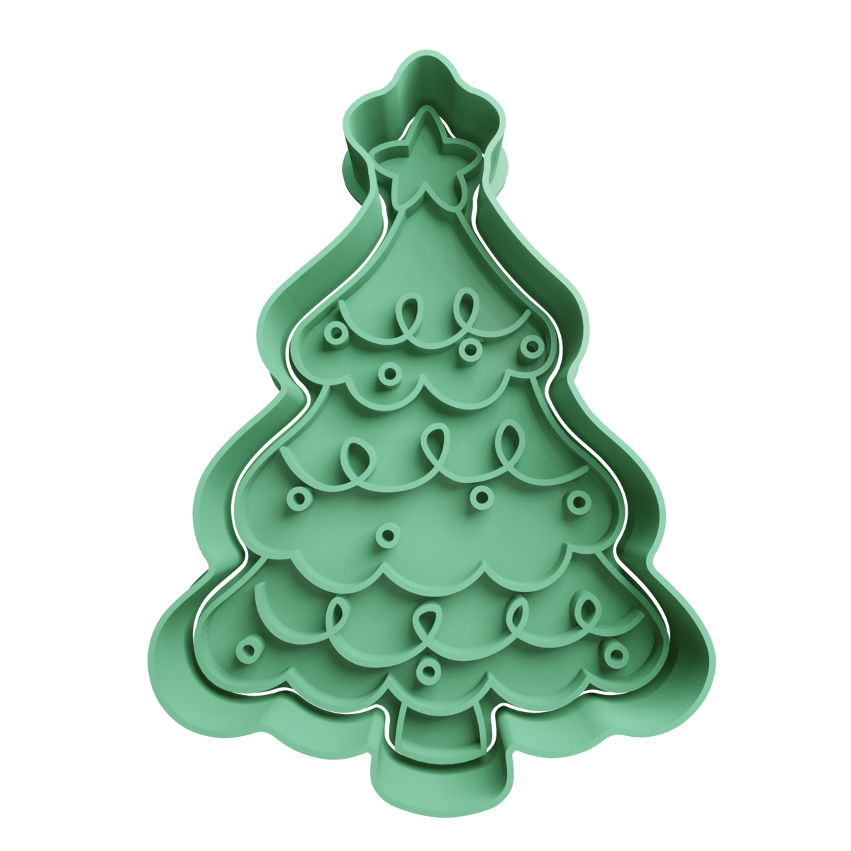 Christmas Tree Cookie Cutter 4 - 3D printed Christmas cookie cutter
