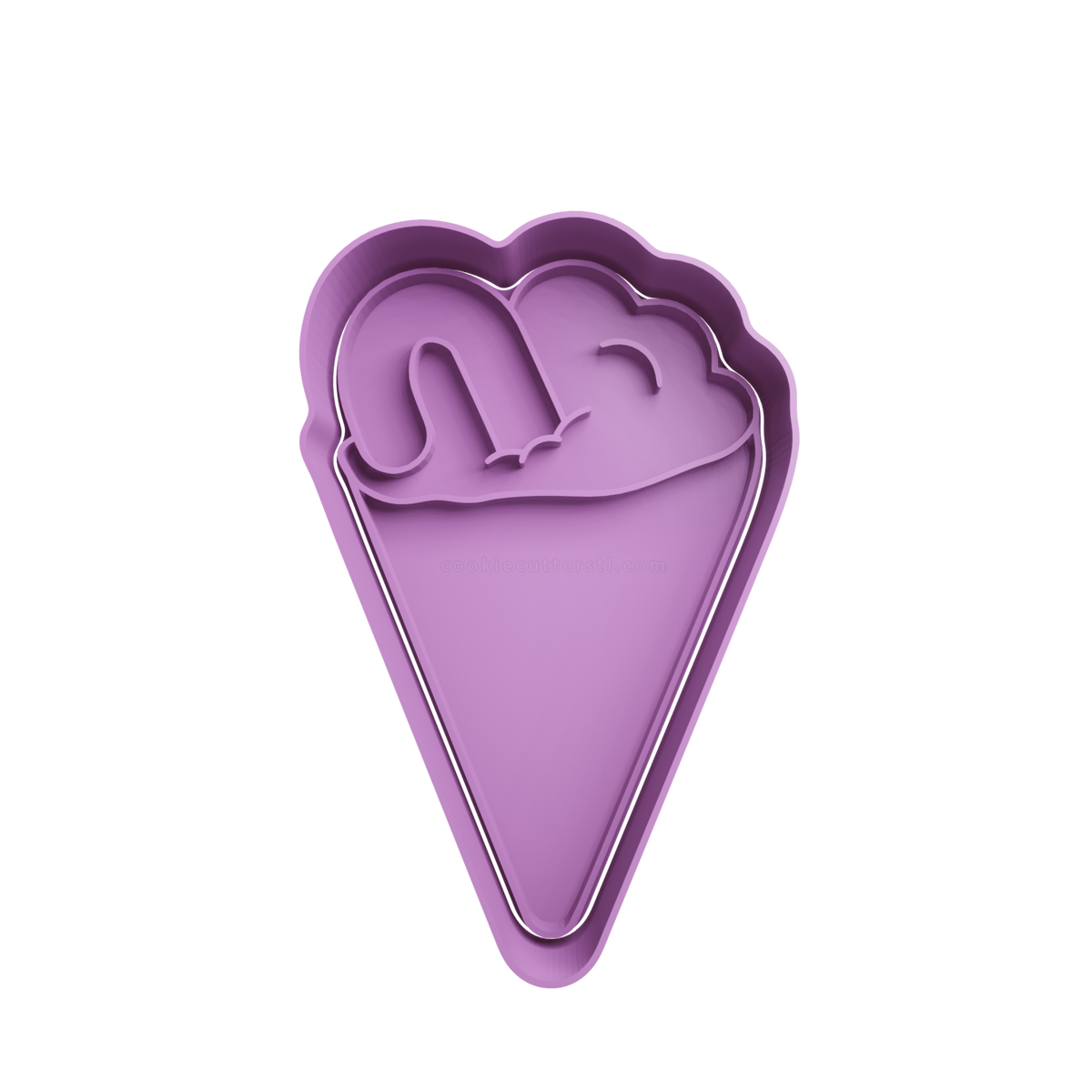 Snow Cone Cookie Cutter - 3D printed Christmas cookie cutter
