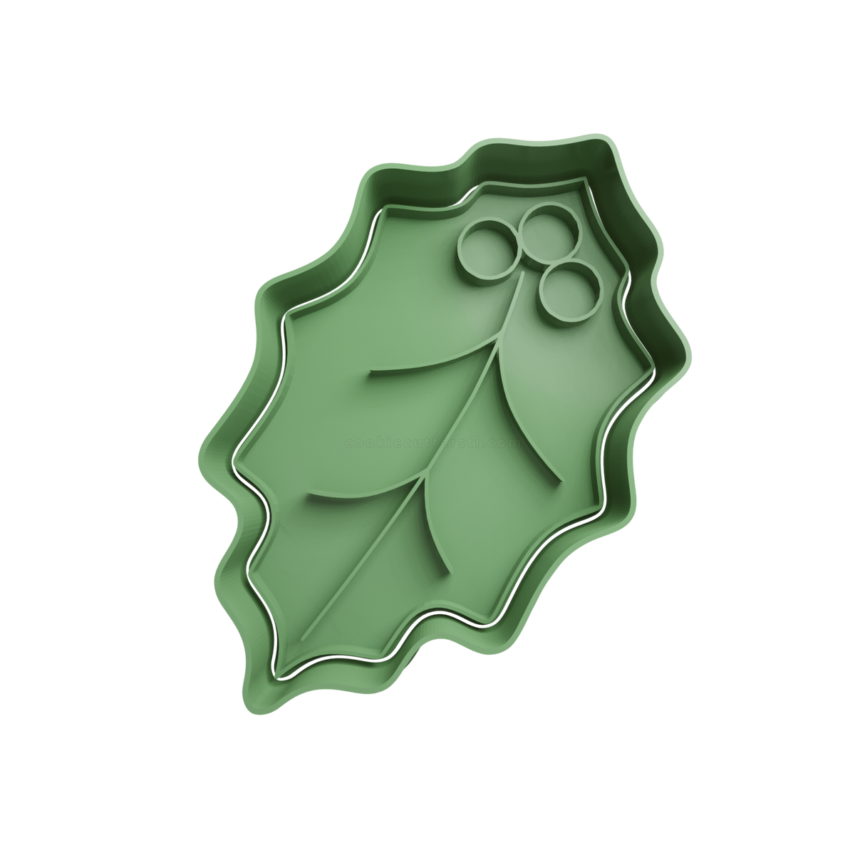 Mistletoe Christmas Cookie Cutter 5 - 3D printed Christmas cookie cutter
