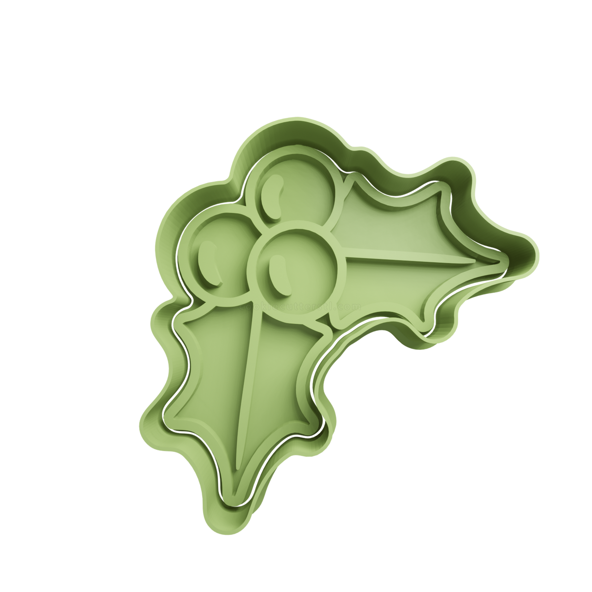 Mistletoe Christmas Cookie Cutter 2 - 3D printed Christmas cookie cutter