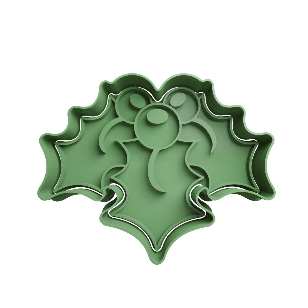 Mistletoe Christmas Cookie Cutter - 3D printed Christmas cookie cutter