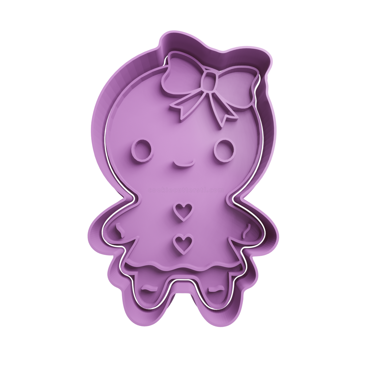 Gingerbread Woman Cookie Cutter 1 - 3D printed Christmas cookie cutter