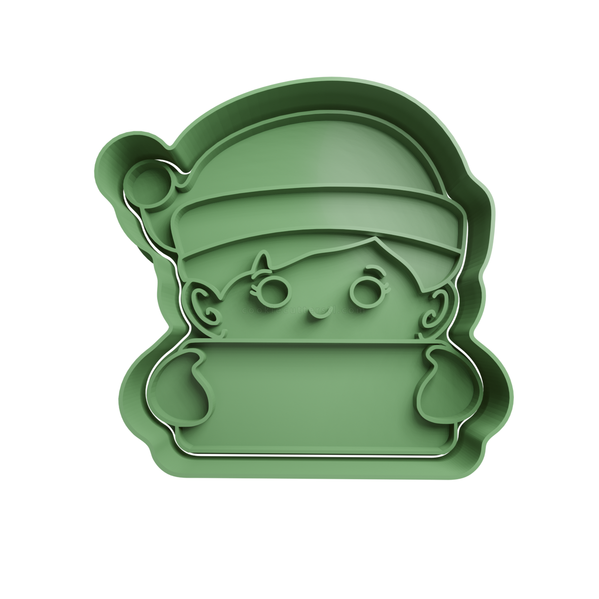 Santa’s Helper Cookie Cutter - Style - 3D Printed Cookie Cutter & Fondant Baking Stamp | AusHobby