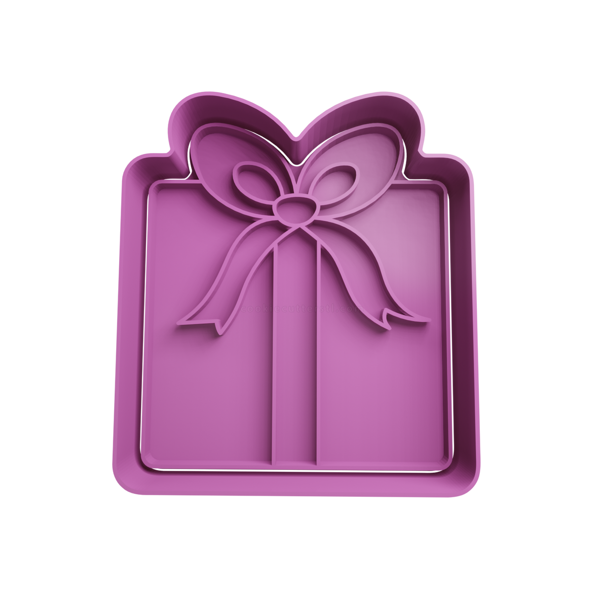 Gift Box Cookie Cutter - 3D printed Christmas cookie cutter