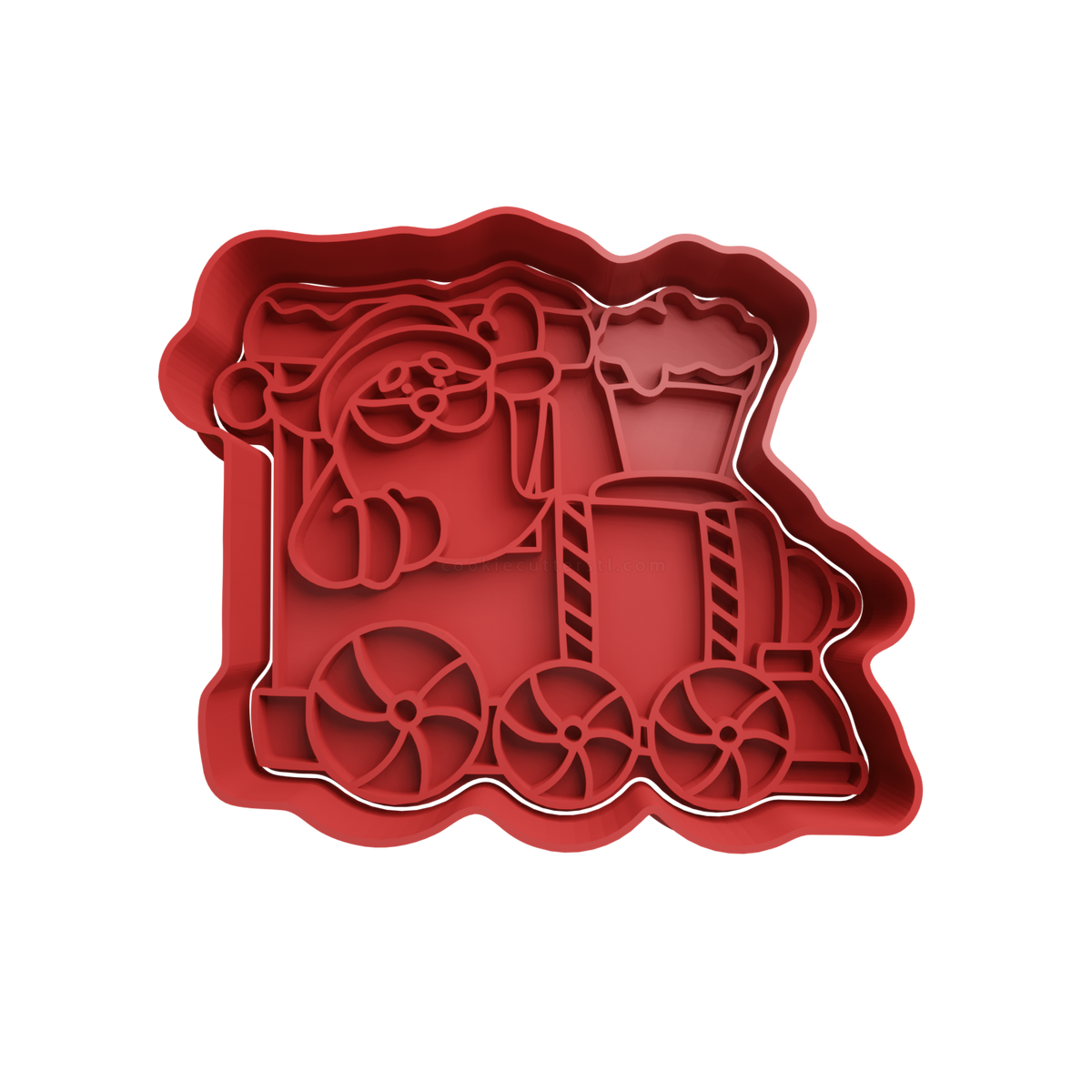 Santa Claus Cookie Cutter - Style 2 - 3D printed Christmas cookie cutter
