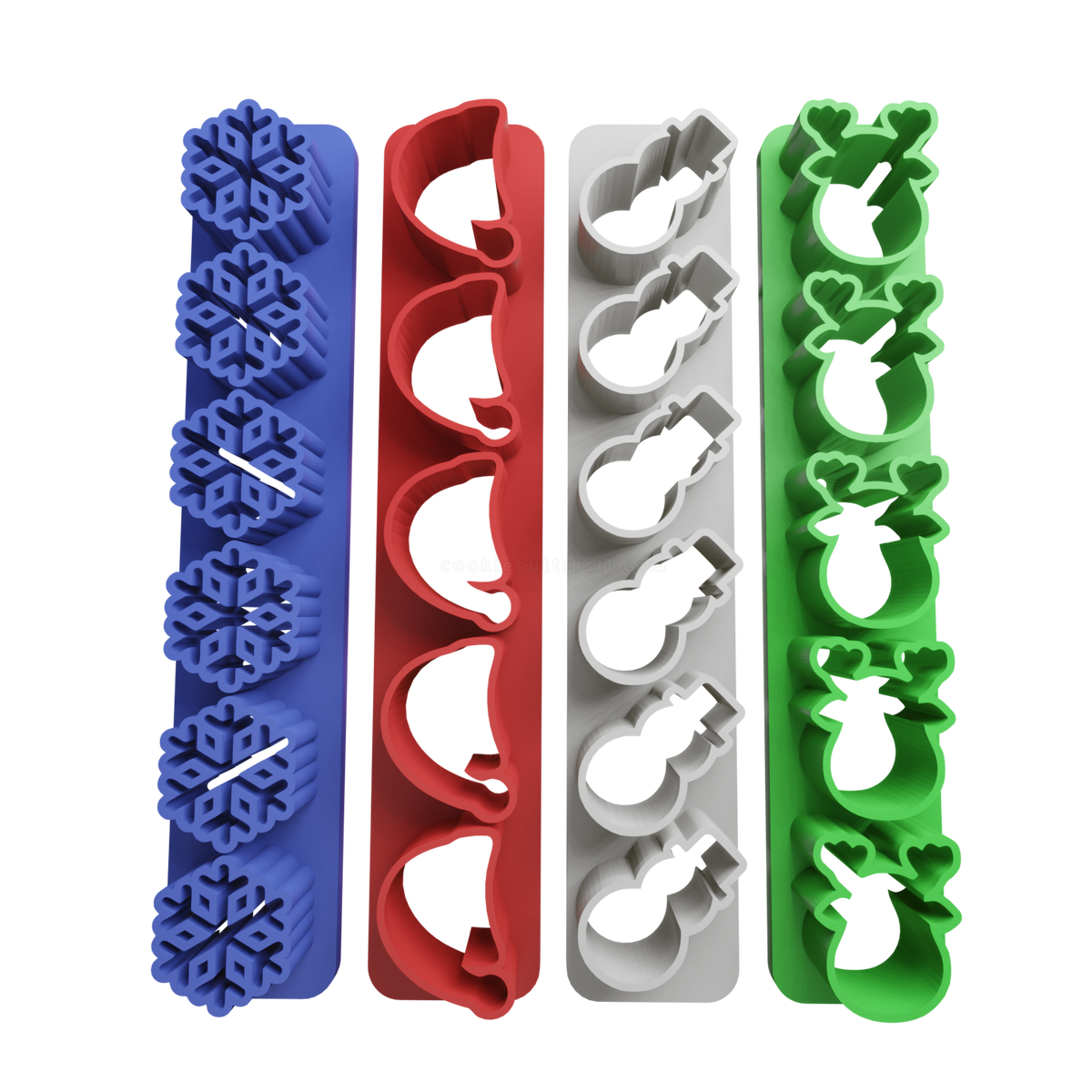 Set Christmas Mini Cookie Cutter - 3D Printed Cookie Cutter & Fondant Baking Stamp | AusHobby