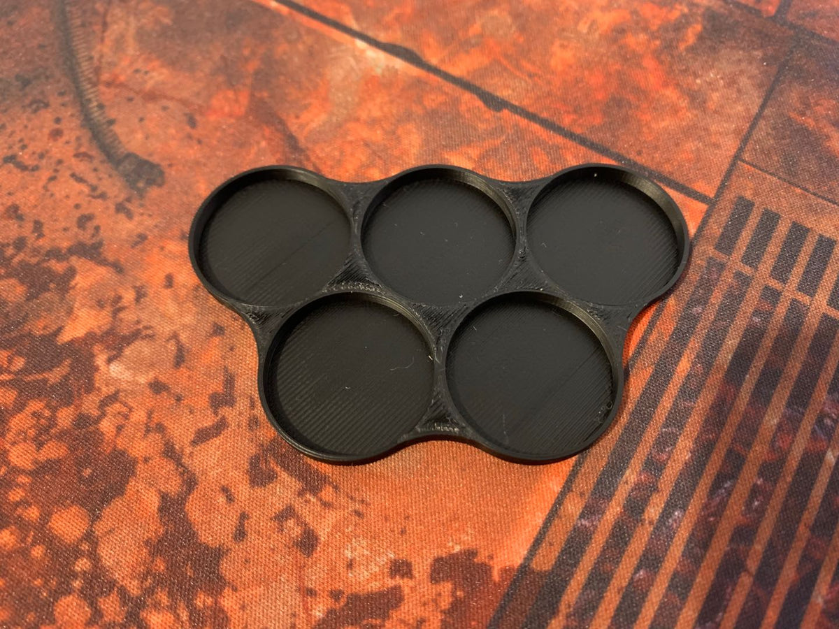 28mm Round Movement Trays - Skirmish & Squad Trays (3D Printed) - 3D Printed PLA Squad Formation Layout View 2 | AusHobby
