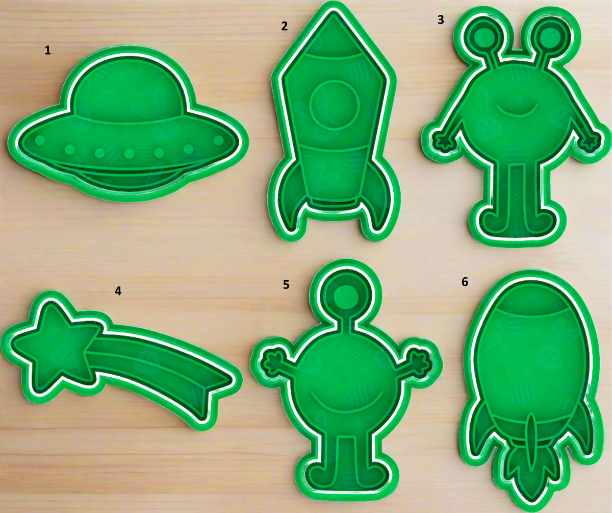 Space Aliens UFO Cutter & Embosser Cutter 2pce Set