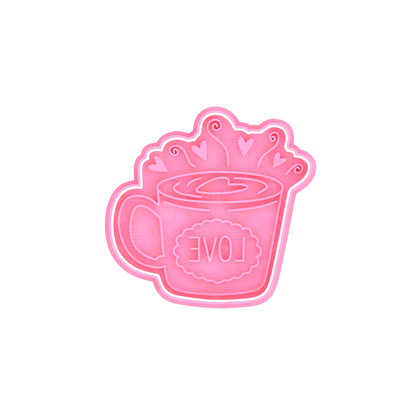 Valentines Love Themed Cookie Cutter & Embosser 2pce Set