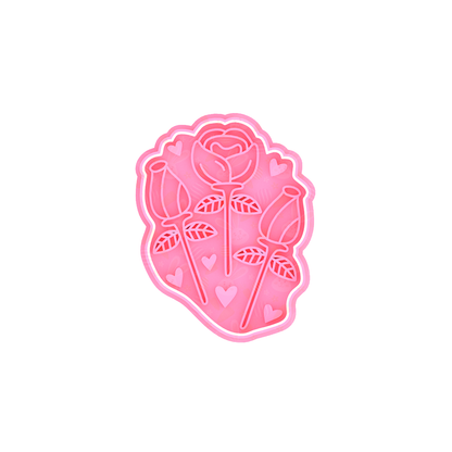 Valentines Love Themed Cookie Cutter & Embosser 2pce Set