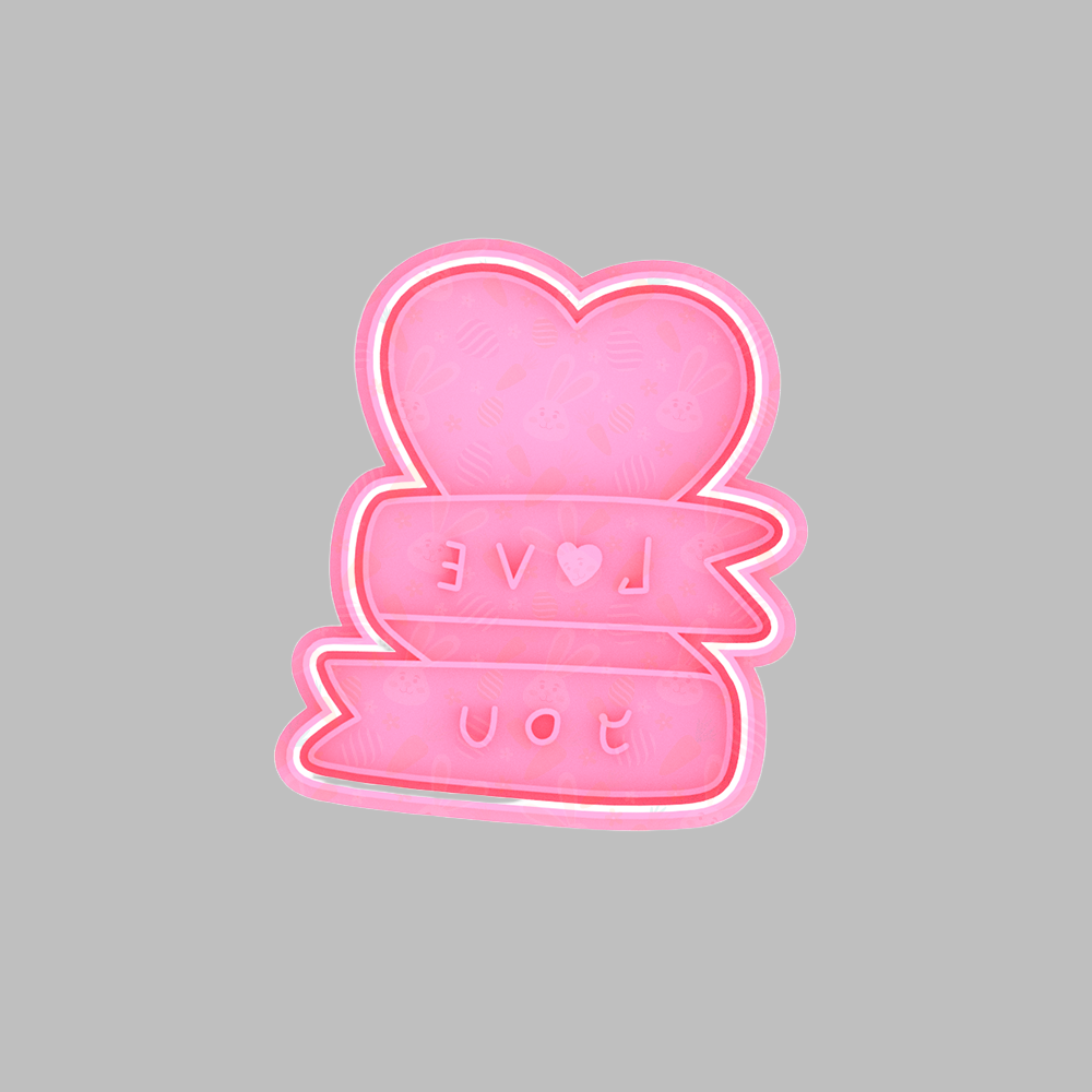 Love Cookie Cutter & Embosser Cutter 2pce Set