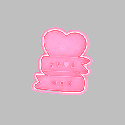 Love Cookie Cutter & Embosser Cutter 2pce Set