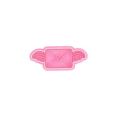Valentines Love Themed Cookie Cutter & Embosser 2pce Set