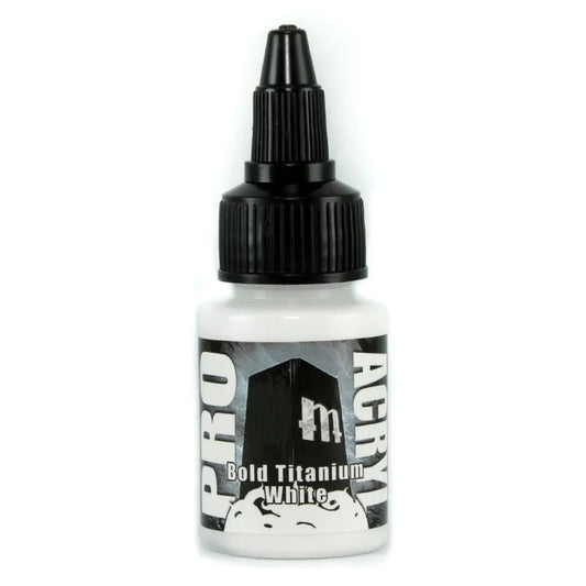 Monument Hobbies Pro Acryl - Bold Titanium White (22ml Miniature Paint)