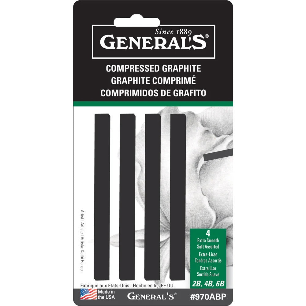 General Pencil Company: Compressed Graphite Sticks (4 Pack) – #970ABP