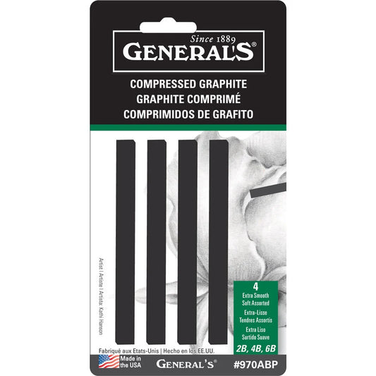 General Pencil Company: Compressed Graphite Sticks (4 Pack) – #970ABP