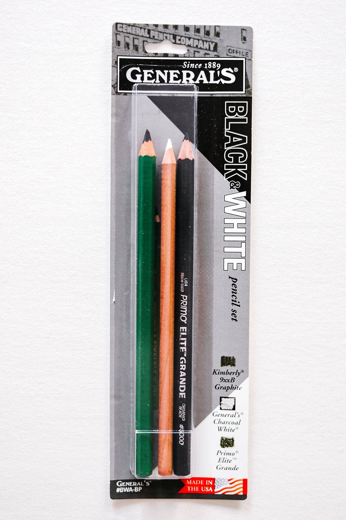 General Pencil Company: Black & White Pencil Set (#BWA-BP) – 3 Piece Set