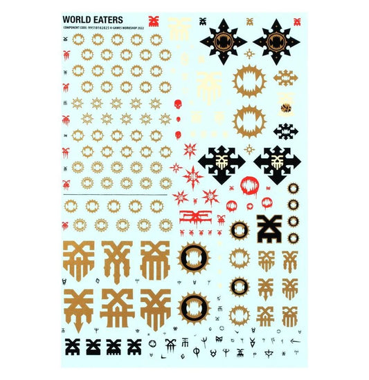 Warhammer 40k World Eaters Decal Transfer Sheet