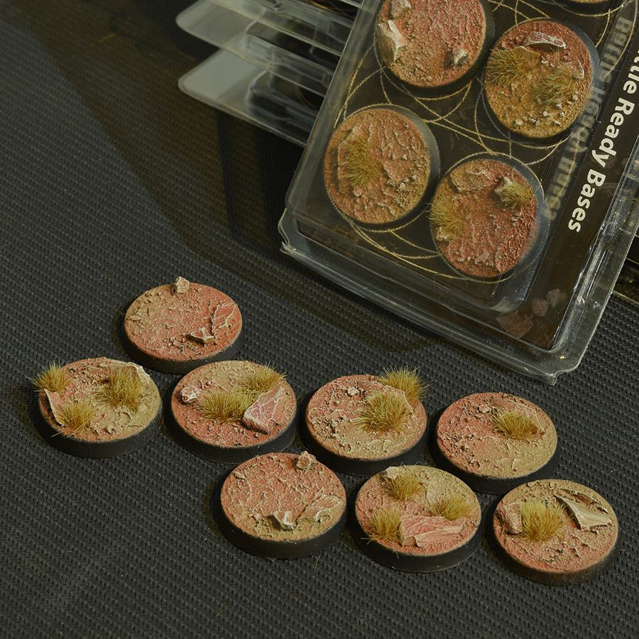 Gamers Grass - Badlands Bases - Round 32mm (x8) (GGB-BLR32)