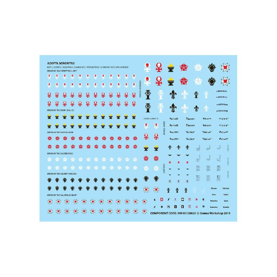 Adepta Sororitas Decal Transfer Sheet