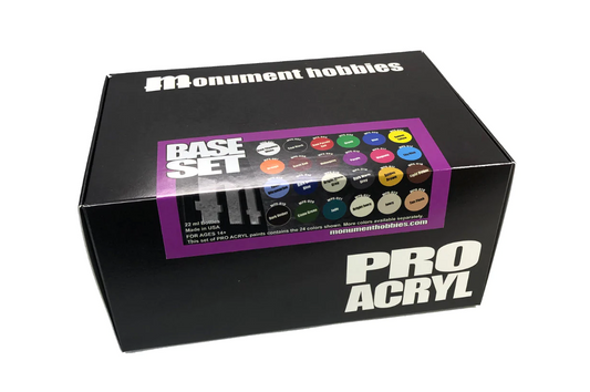 Monument Hobbies Pro Acryl Base Colors Bottle (Set of 24)