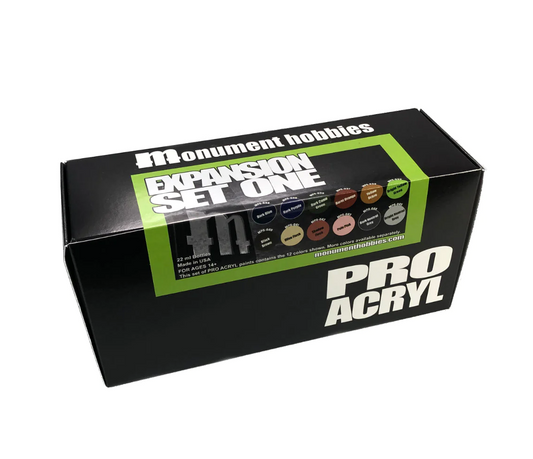 Monument Hobbies Pro Acryl Expansion Set 1 Colors Bottle (Set of 12)