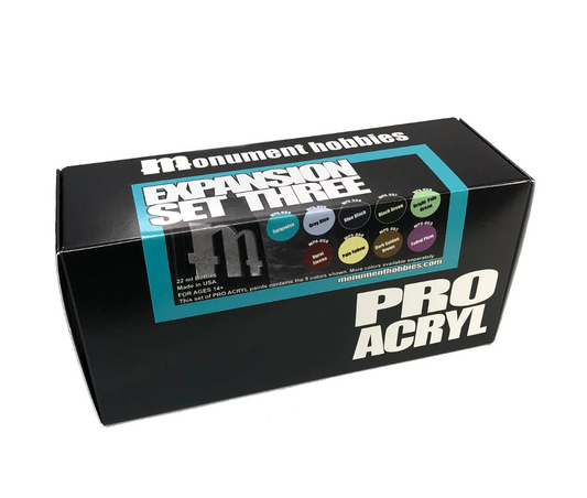 Monument Hobbies Pro Acryl Expansion Set 3 Colors Bottle (Set of 9)