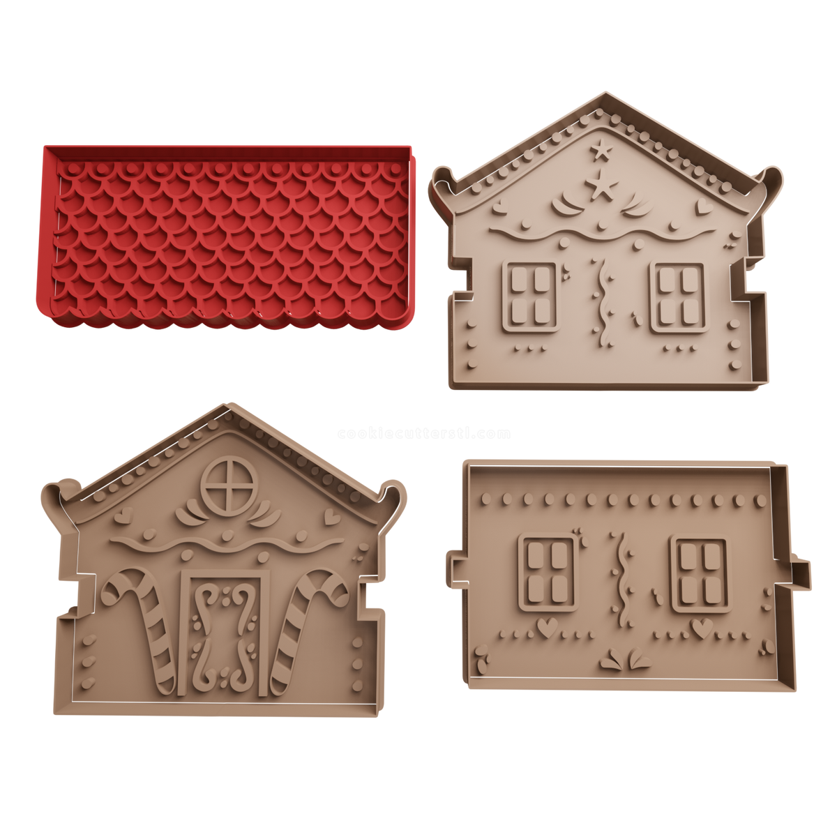 Gingerbread House Cookie Cutter - Style 3 - 3D printed Christmas cookie cutter