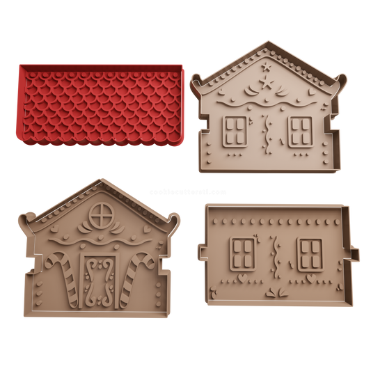 Gingerbread House Cookie Cutter - Style 3 - 3D printed Christmas cookie cutter