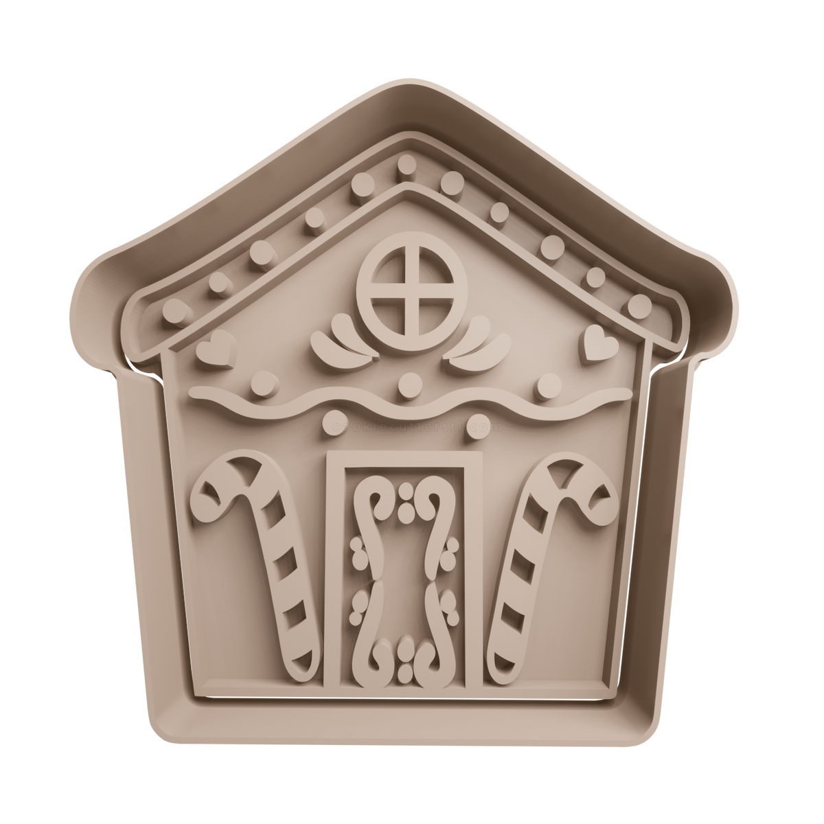 Gingerbread House Cookie Cutter - Style 4 - 3D printed Christmas cookie cutter