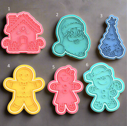 Christmas Cookie Cutter & Embosser Cutter 2pce Set 3