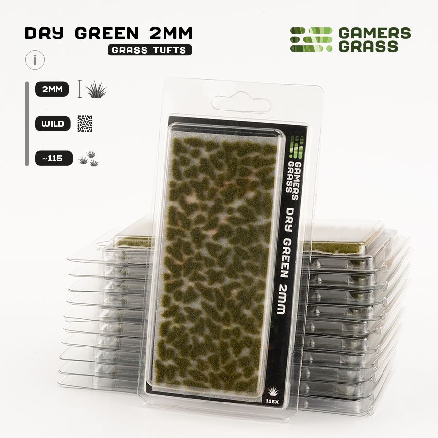 Gamers Grass - Dry Green 2mm (GG2-DGR)