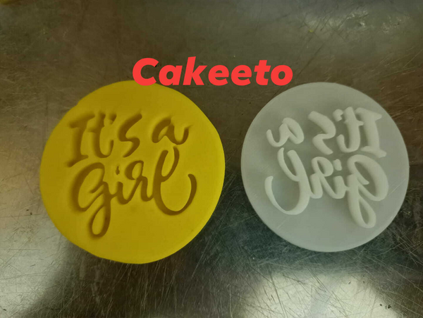 It's A Girl Cookie Cutter & Embosser