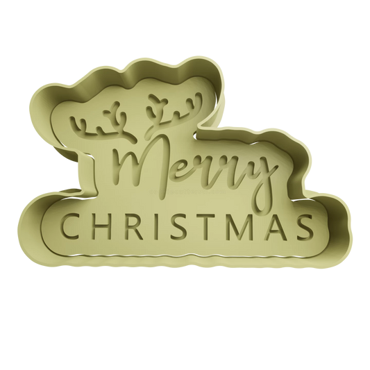 Merry Christmas Cookie Cutter - Style 3