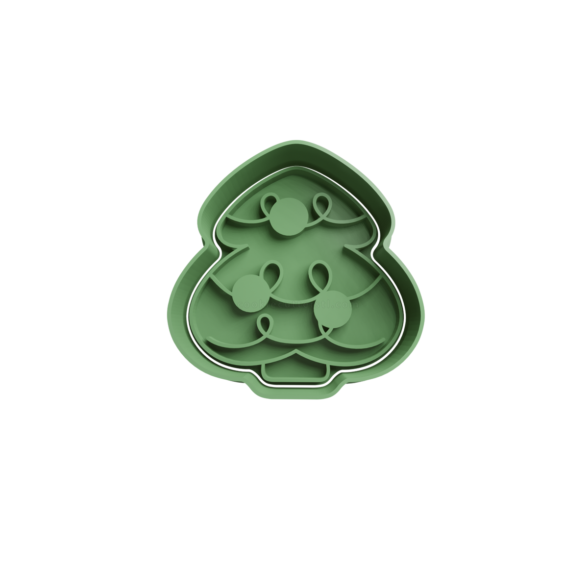 Christmas Tree Cookie Cutter - Small (7cm) / Medium (8cm) / Large (10cm) Design - 3D Printed Cookie Cutter & Fondant Embosser