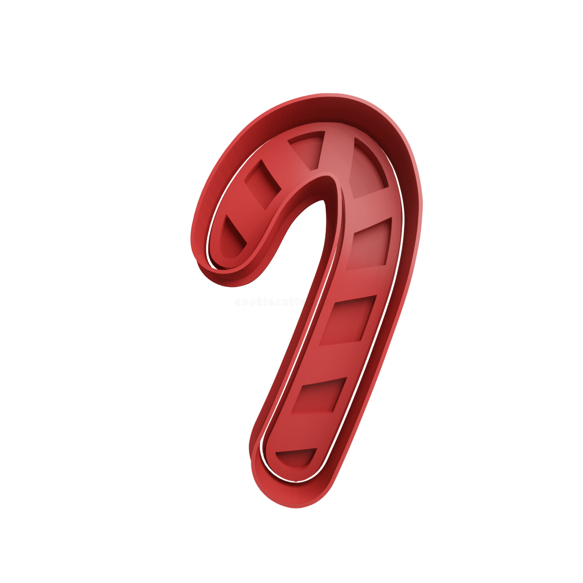Candy Cane Cookie Cutter 2 - 3D printed Christmas cookie cutter
