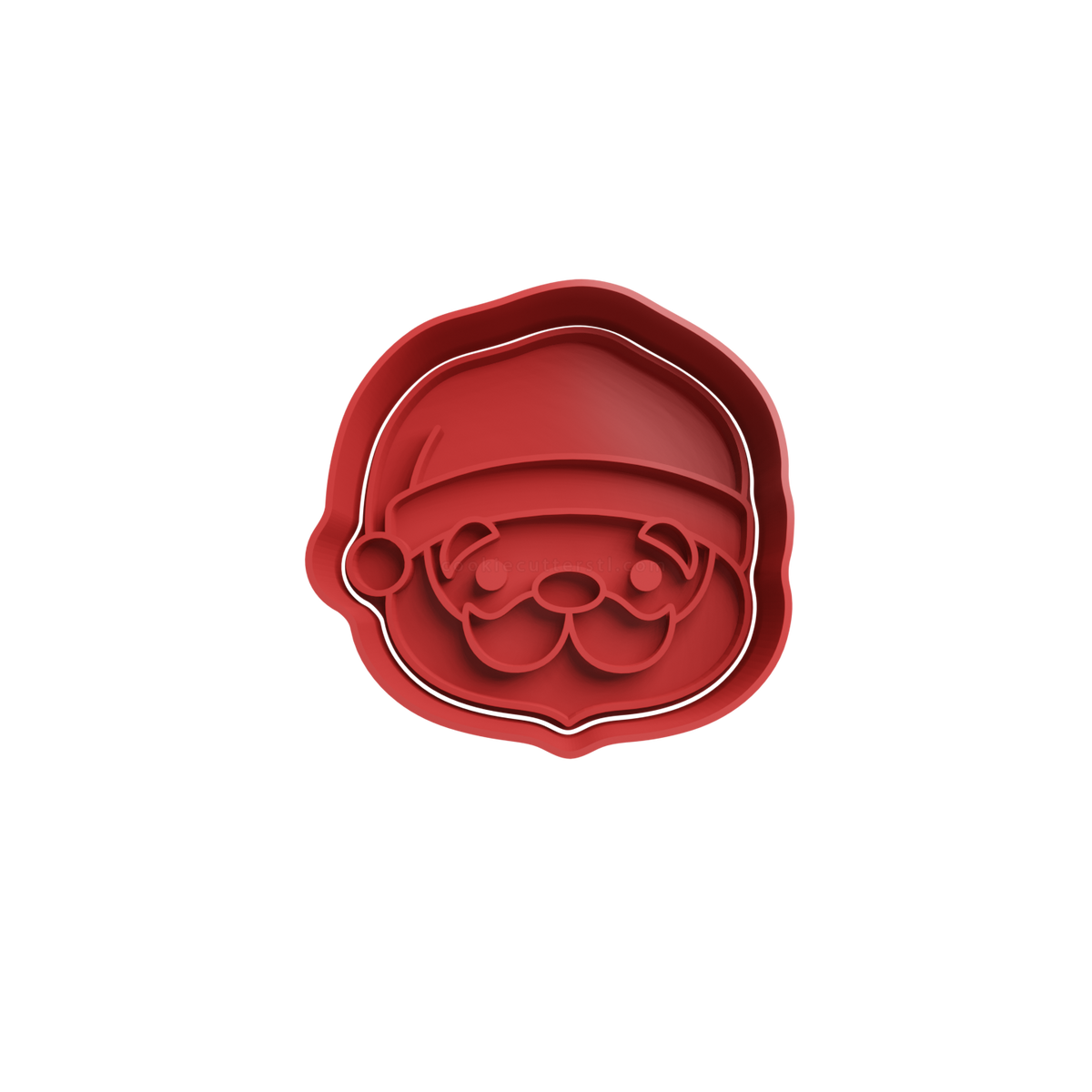 Santa Claus Cookie Cutter - Small (7cm) / Medium (8cm) / Large (10cm) Design - 3D Printed Cookie Cutter & Fondant Embosser