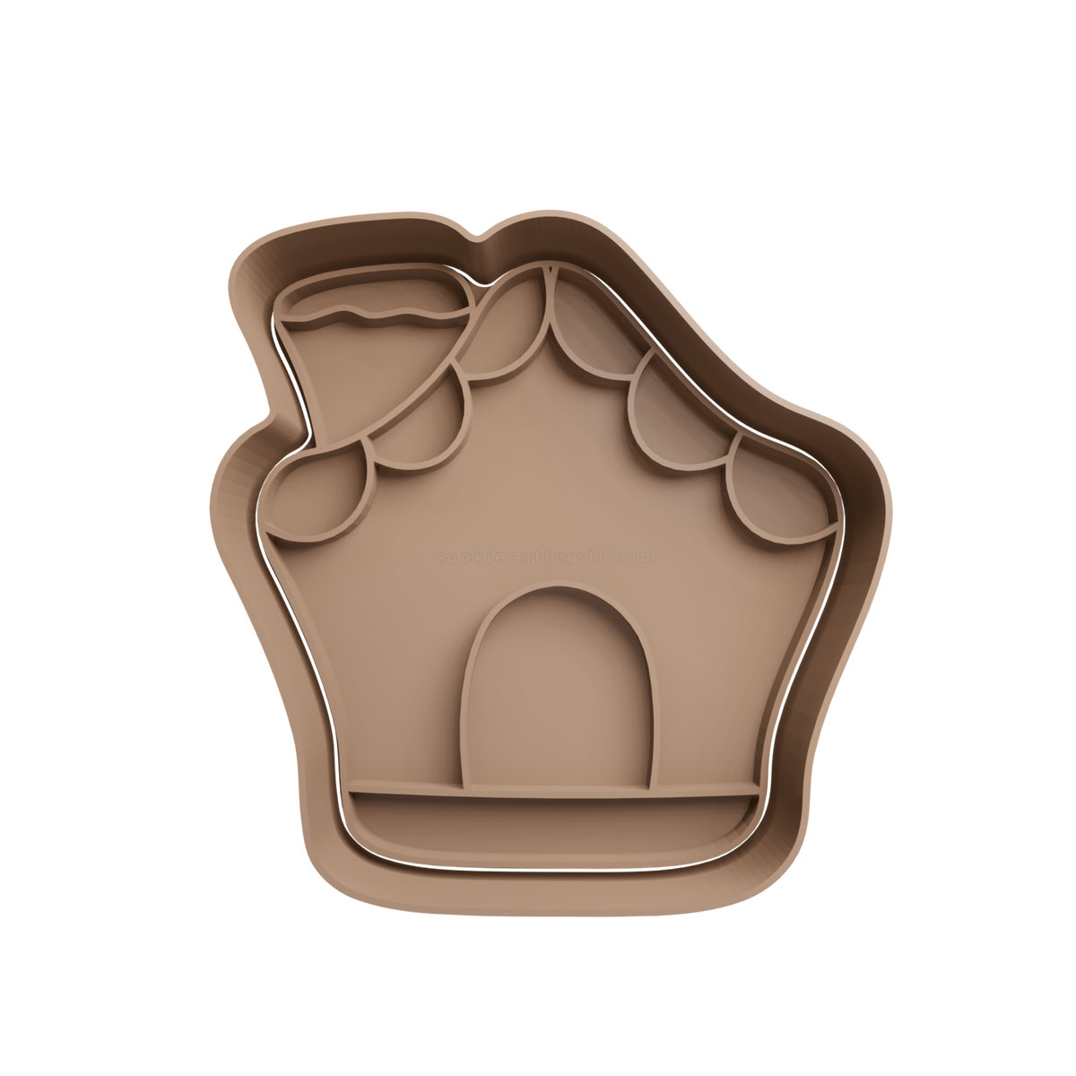 House Christmas Cookie Cutter - 3D printed Christmas cookie cutter