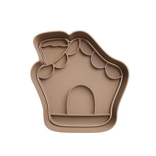 House Christmas Cookie Cutter - 3D printed Christmas cookie cutter