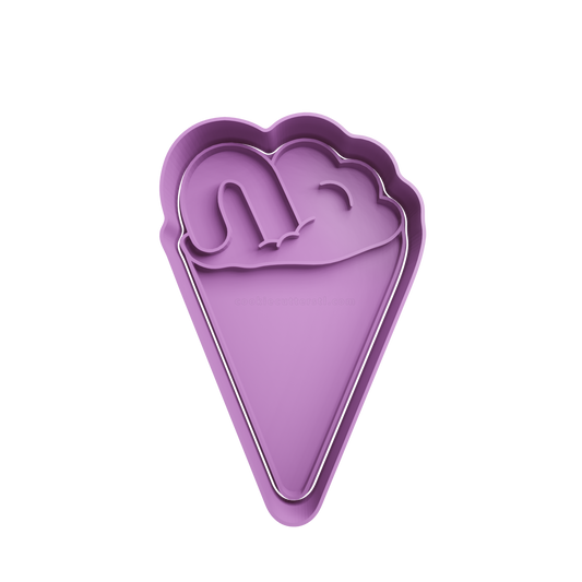 Snow Cone Cookie Cutter - 3D printed Christmas cookie cutter