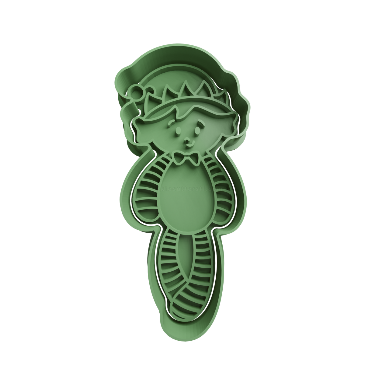 Santa’s Helper Cookie Cutter - Style 2 - 3D printed Christmas cookie cutter