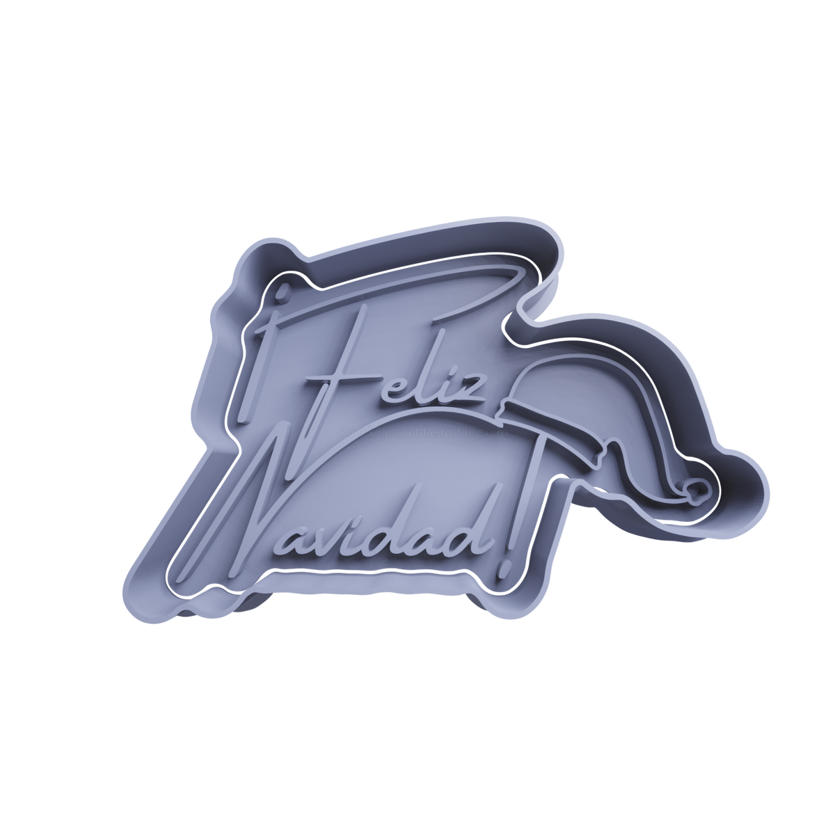 Feliz Navidad Cookie Cutter 7 - 3D printed Christmas cookie cutter