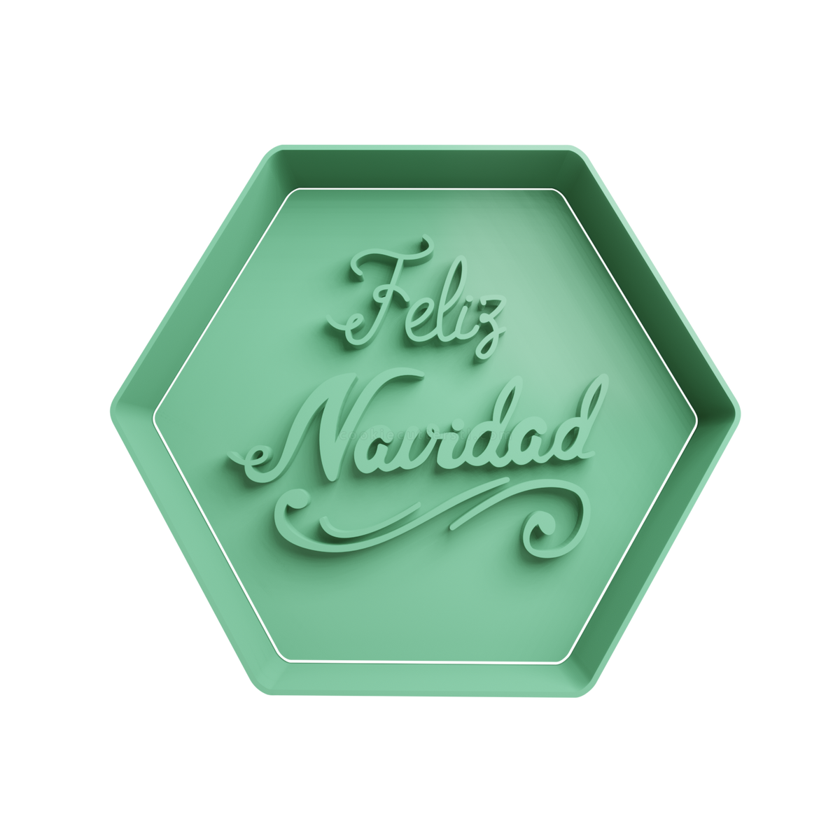 Feliz Navidad Cookie Cutter 2 - 3D printed Christmas cookie cutter