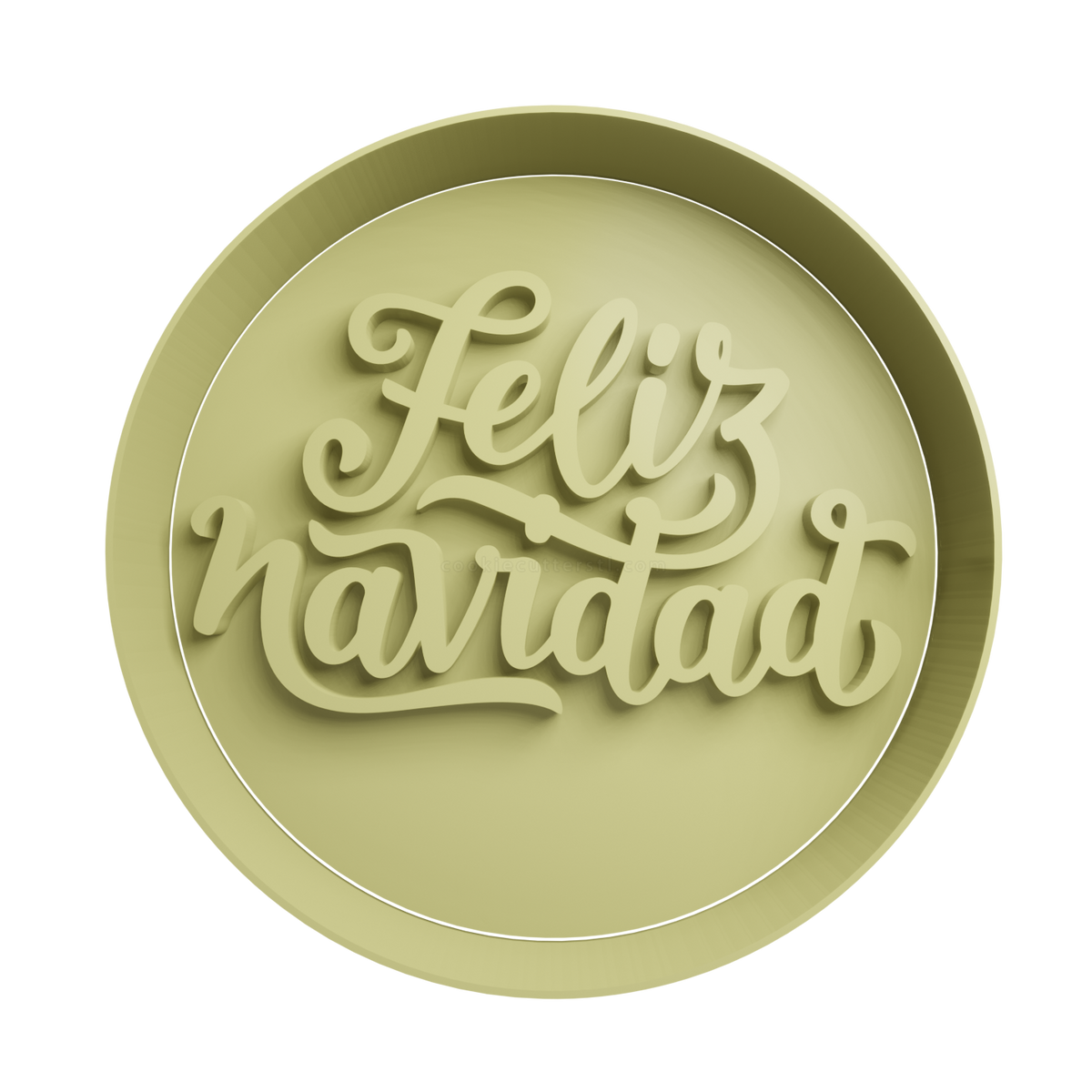 Feliz Navidad Cookie Cutter - Style 2 - 3D printed Christmas cookie cutter