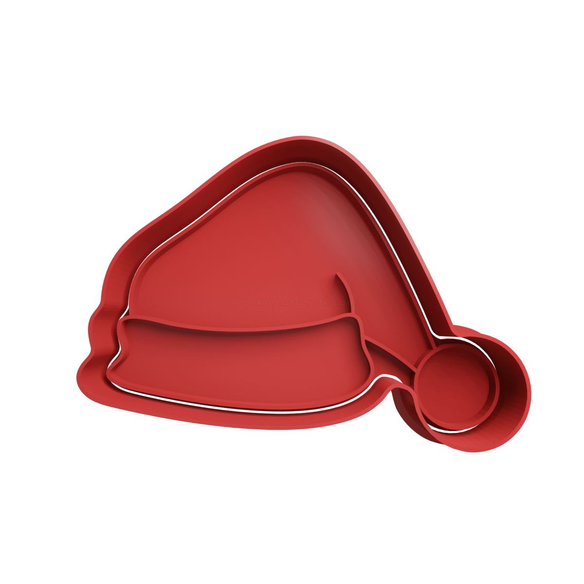 Santa Hat Cookie Cutter - 3D Printed Cookie Cutter & Fondant Baking Stamp | AusHobby