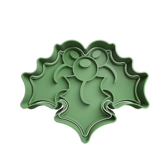 Mistletoe Christmas Cookie Cutter - 3D printed Christmas cookie cutter